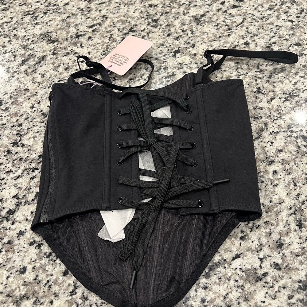 Savage X Fenty Black Cut Out Mini Shapewear - Picture 2 of 6